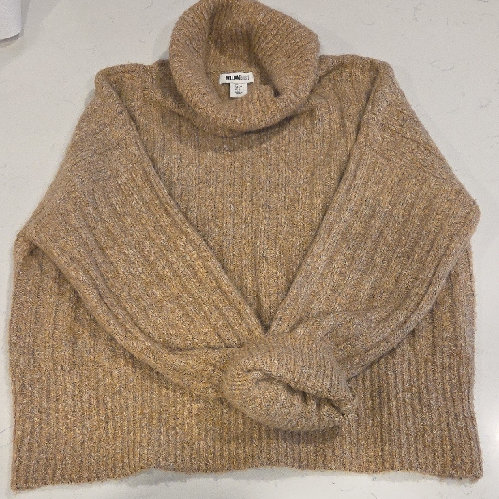 William Rast Warm Brown Cowl Neck Sweater - Picture 3 of 7